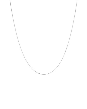45cm (18") 0.66mm Width Box Chain in 18kt White Gold 45cm (18") 0.66mm Width Box Chain in 18kt White Gold