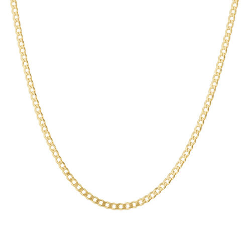 55cm (22") 3mm-3.5mm Width Curb Chain in 10kt Yellow Gold