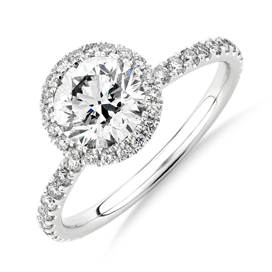 Sir Michael Hill Designer Halo Engagement Ring with 1.68 Carat TW of