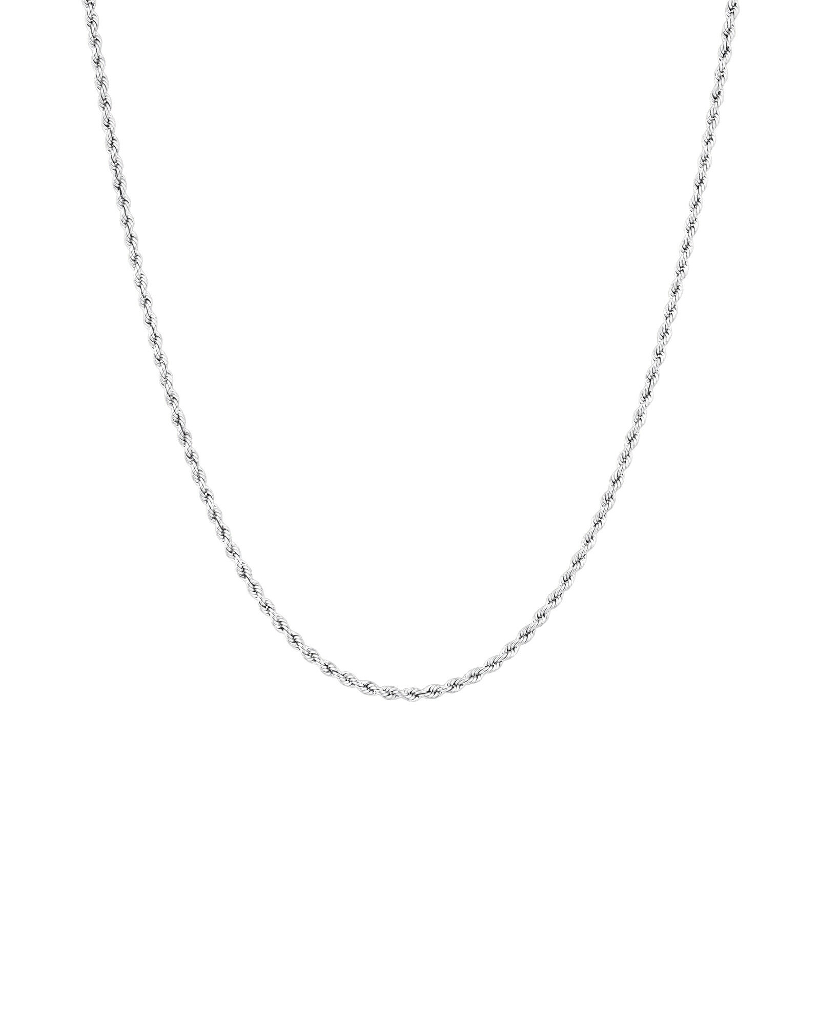 Womens white gold rope chain outlet