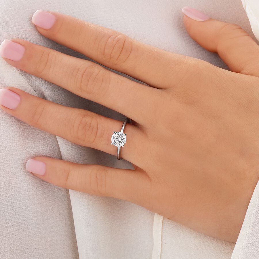 LaboratoryCreated 1.25 Carat Diamond Ring in 14ct White Gold