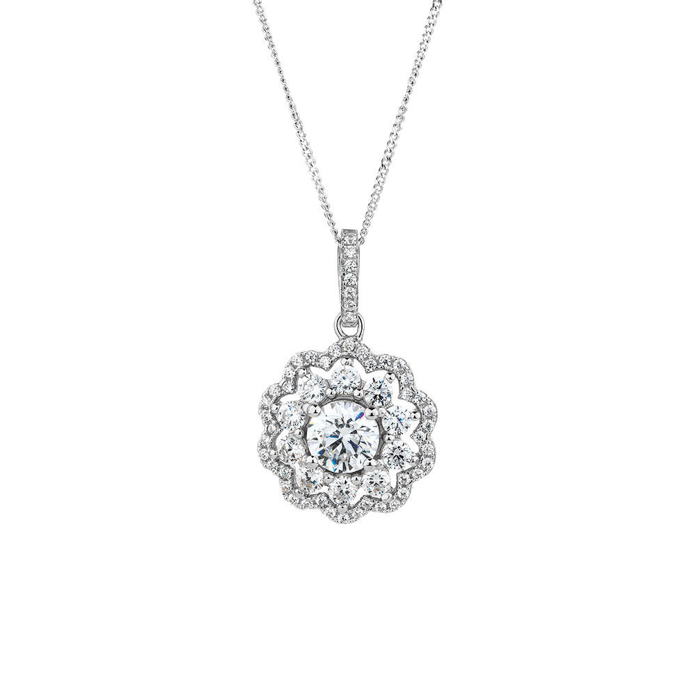 Pendant with Luxe Cubic Zirconia in Sterling Silver