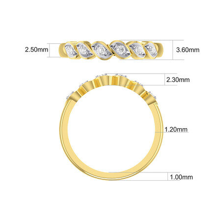Wedding Band with Diamonds in 10ct Yellow Gold Wedding Band with Diamonds in 10ct Yellow Gold