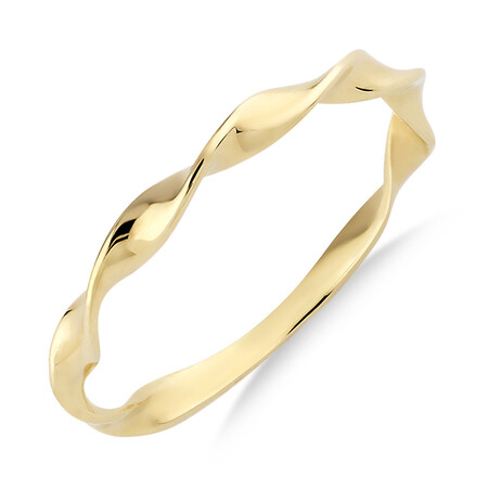 Twist Stacker Ring in 10ct Yellow Gold Twist Stacker Ring in 10ct Yellow Gold