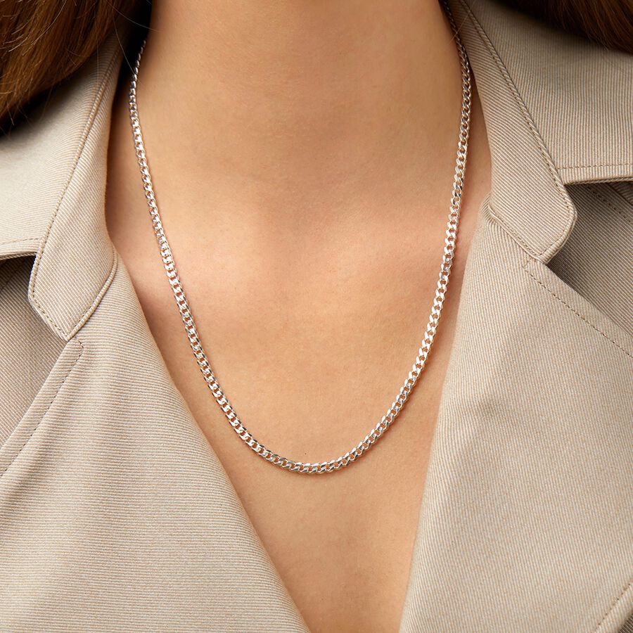 Silver curb chain 22 inch clearance