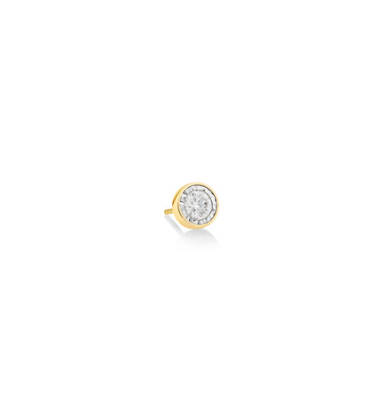 Single Solitaire Stud Earring with 0.30 Carat TW of Diamonds In 10kt Yellow Gold