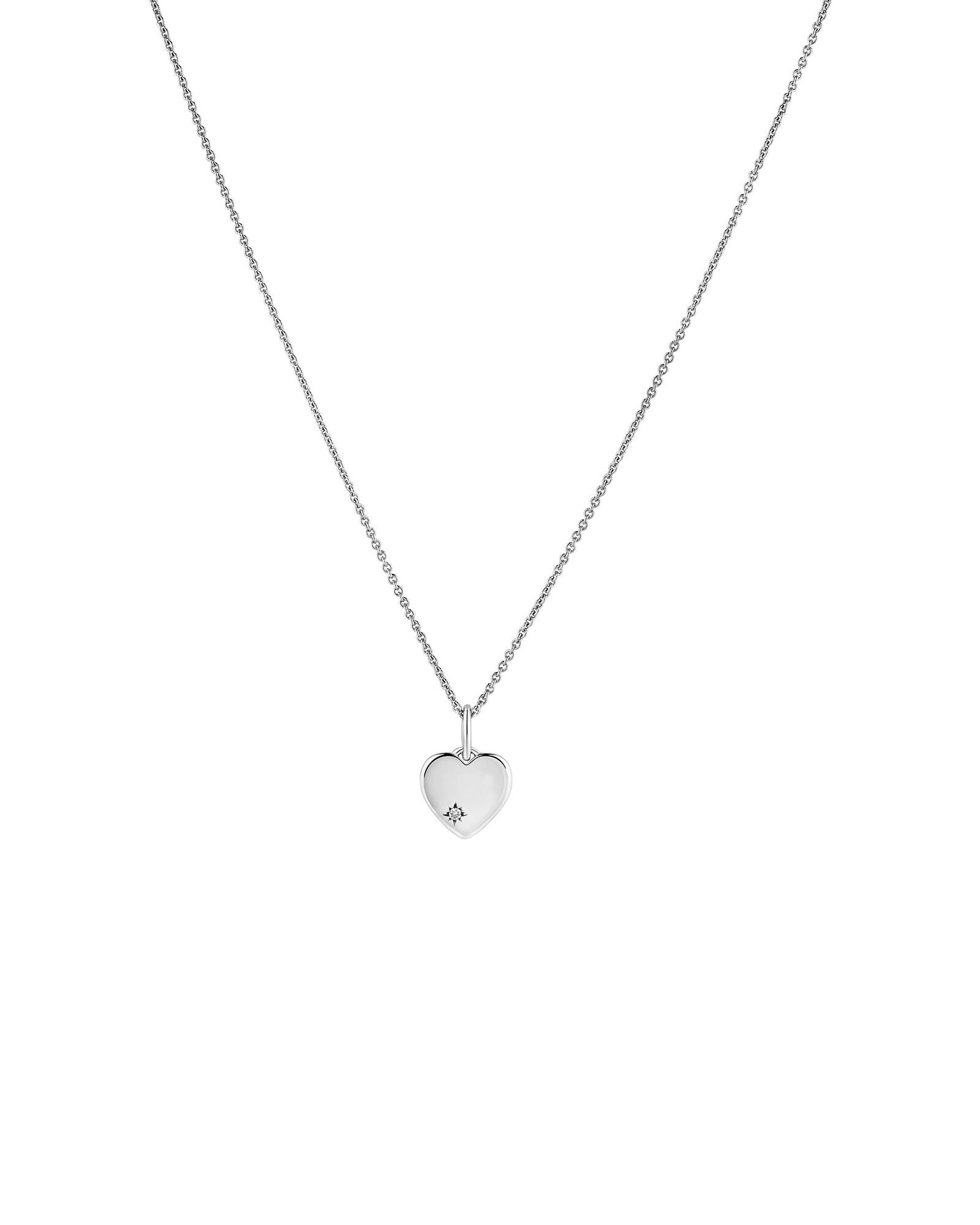Engravable Heart Pendant in Sterling Silver