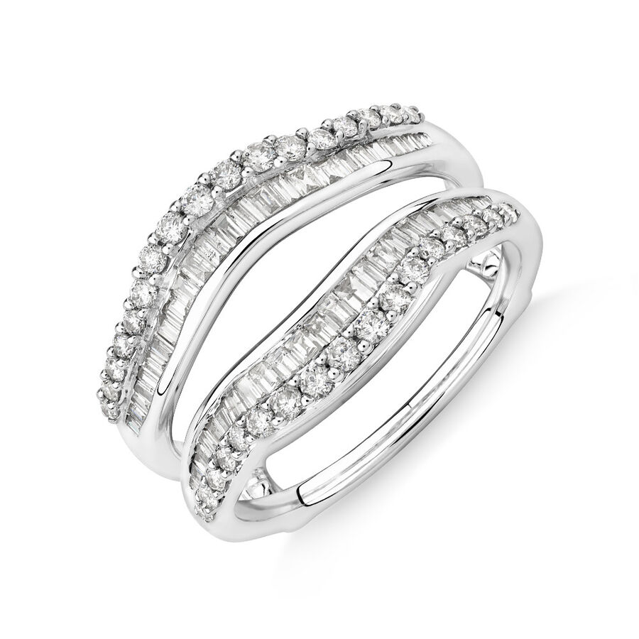 Enhancer Ring with 3/4 Carat TW of Diamonds in 14ct White Gold
