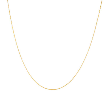 45cm (18") Box Chain in 18kt Yellow Gold