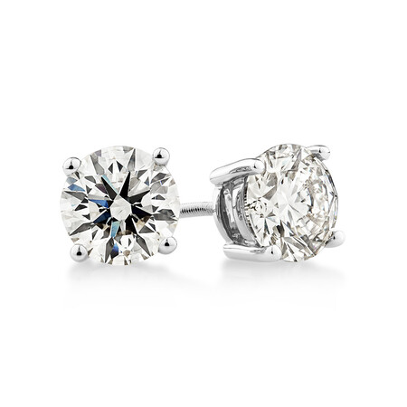 2 Carat TW Laboratory-Created Diamond Stud Earrings in 14kt White Gold