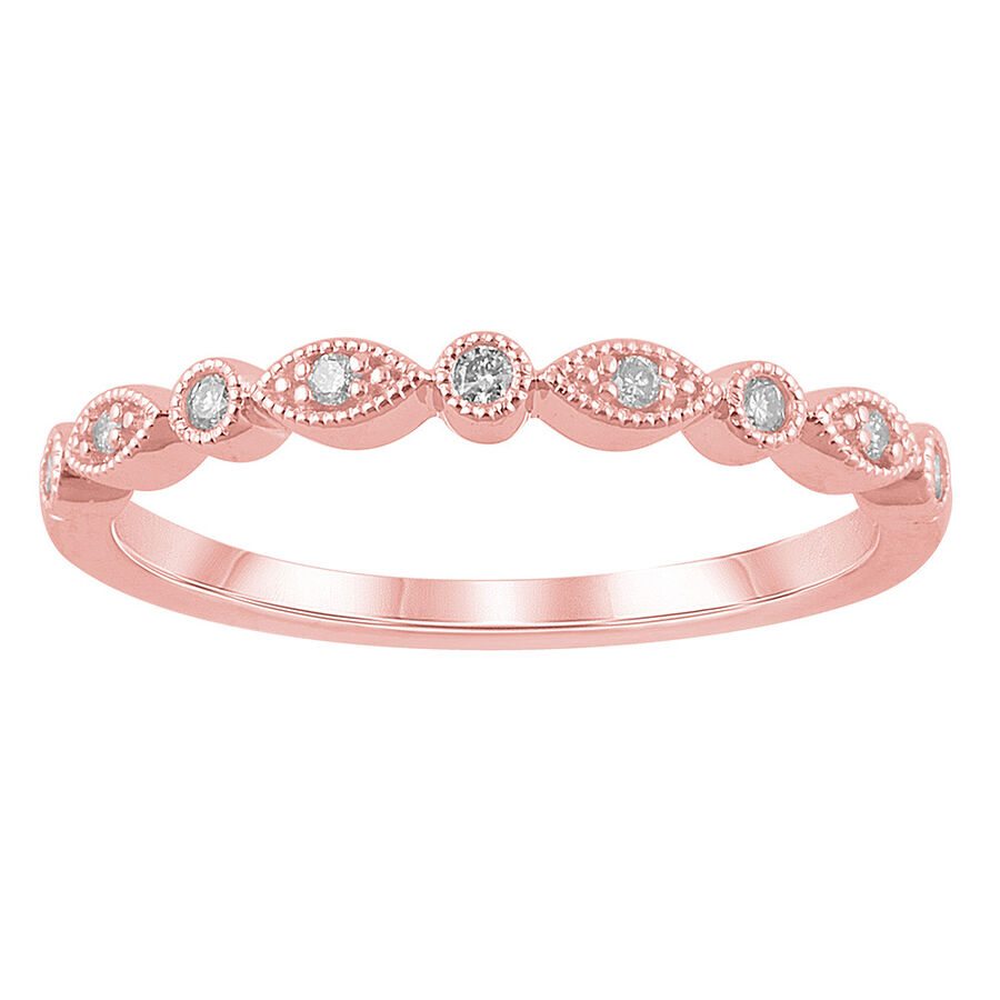 Ring with Diamonds in 10ct Rose Gold