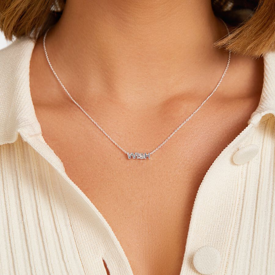 45cm 18 Wish Necklace In Sterling Silver