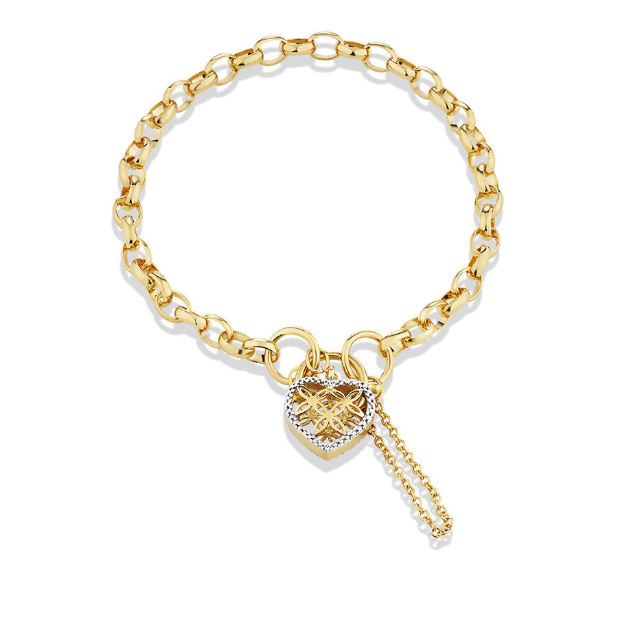 Gold and diamond belcher bracelet clearance