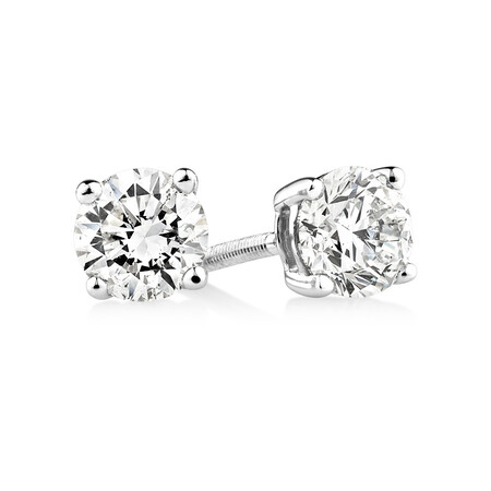 Stud Earrings with 1 Carat TW of Diamonds in 14kt White Gold Stud Earrings with 1 Carat TW of Diamonds in 14kt White Gold