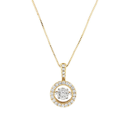 Everlight Pendant with 0.33 Carat TW of Diamonds in 10ct Yellow Gold