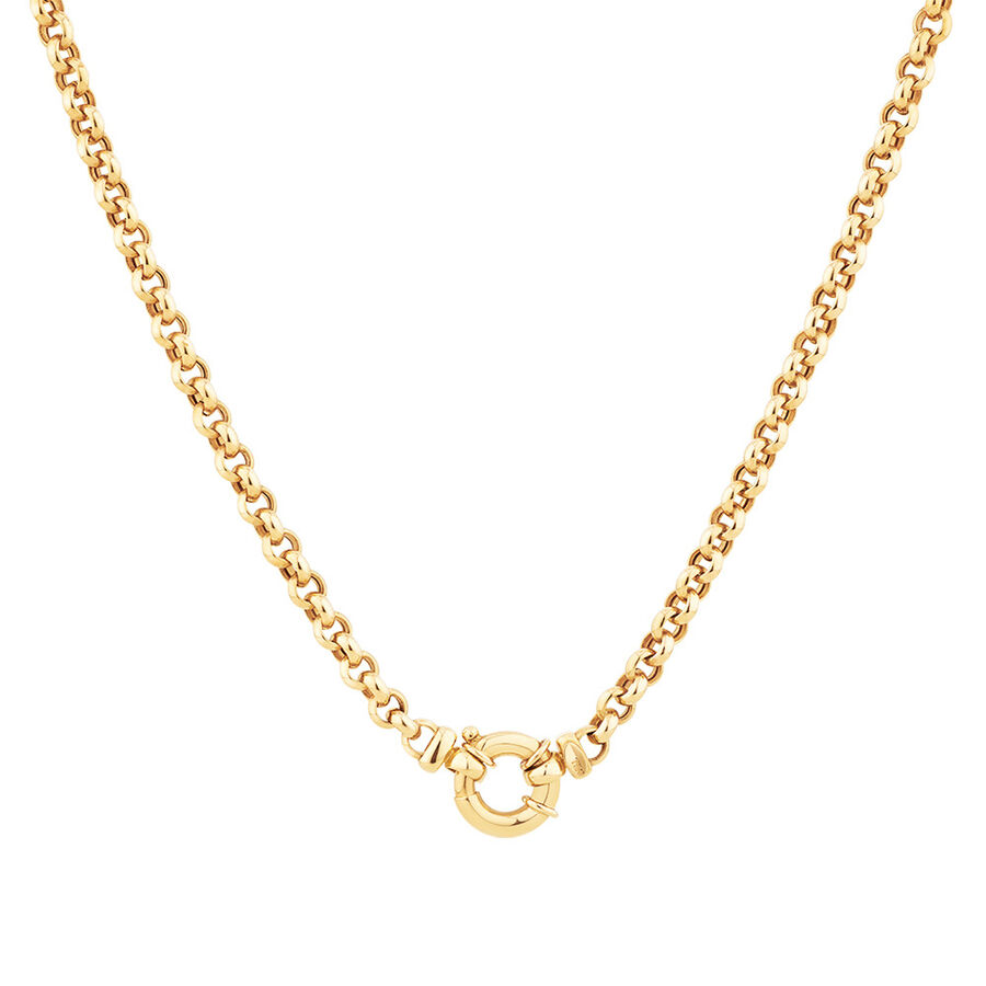 45cm (18") Hollow Belcher Chain in 10ct Yellow Gold