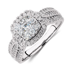 Ring with 1 Carat TW of Diamonds in 10kt White Gold