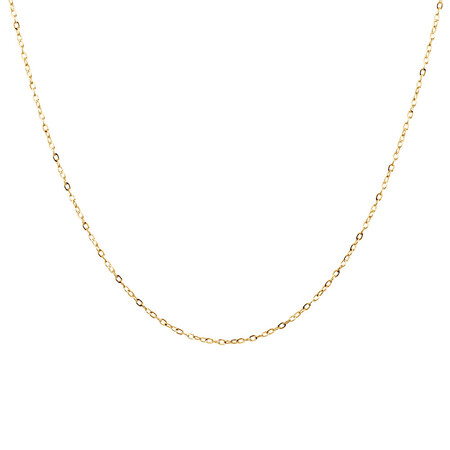 40cm (16") Solid Cable Chain in 10kt Yellow Gold