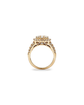 Round Halo Ring with 2.00kt TW of Diamonds in 10kt Yellow Gold Round Halo Ring with 2.00kt TW of Diamonds in 10kt Yellow Gold