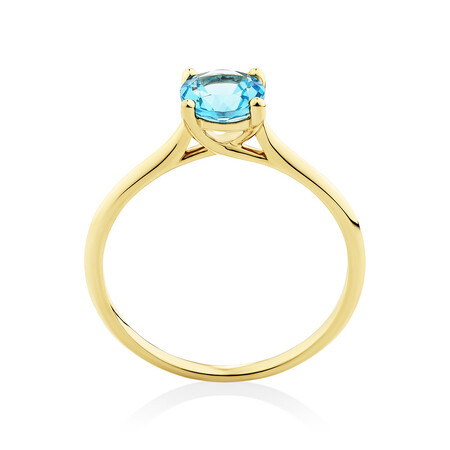 Ring with Topaz in 10kt Yellow Gold Ring with Topaz in 10kt Yellow Gold