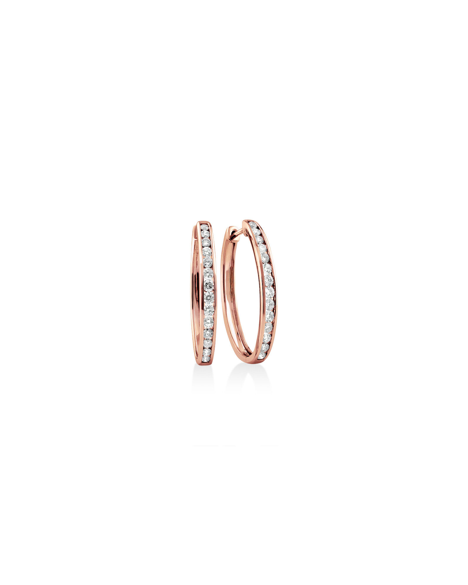 Hoop earrings with one diamond store