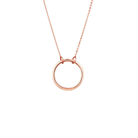 Circle Pendant in 10kt Rose Gold