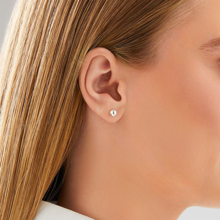6mm Ball Stud Earrings in Sterling Silver