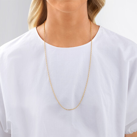 70cm (28") Oval Belcher Chain in 10kt Yellow Gold 70cm (28") Oval Belcher Chain in 10kt Yellow Gold