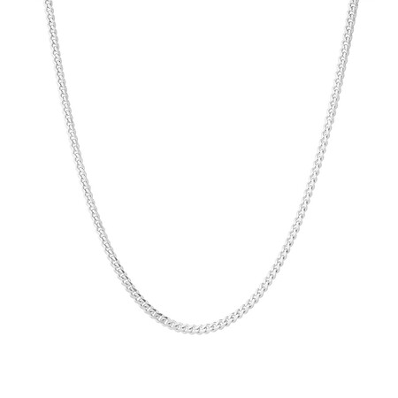 50cm (20") 3mm-3.5mm Width Curb Chain in Sterling Silver 50cm (20") 3mm-3.5mm Width Curb Chain in Sterling Silver