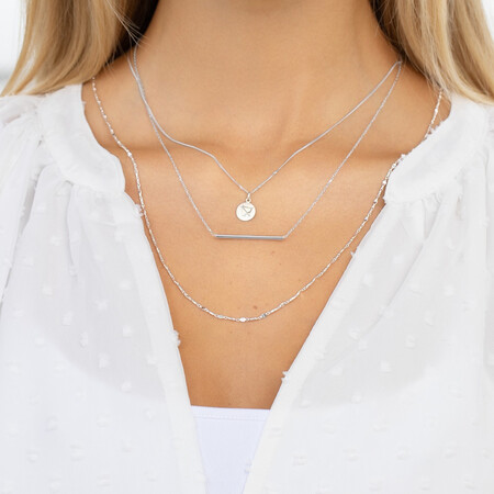 Bar Necklace in Sterling Silver Bar Necklace in Sterling Silver