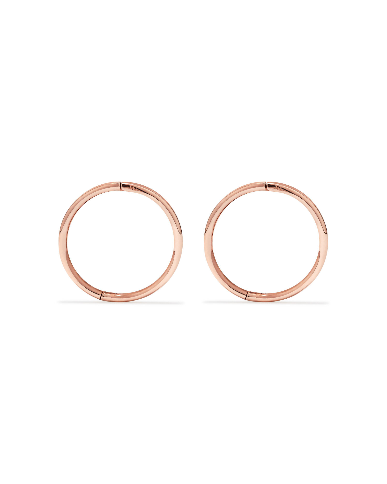 14mm Sleeper Earrings in 10kt Rose Gold