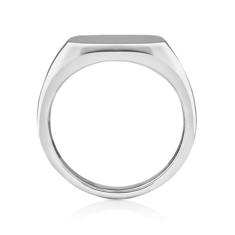 Men s Signet Ring In Sterling Silver