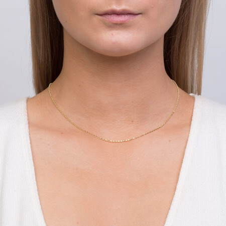 40cm (16") Hollow Belcher Chain in 10ct Yellow Gold 40cm (16") Hollow Belcher Chain in 10ct Yellow Gold