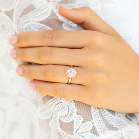 Engagement Ring with 1/2 Carat TW of Diamonds in 10ct Rose & White Gold Engagement Ring with 1/2 Carat TW of Diamonds in 10ct Rose & White Gold