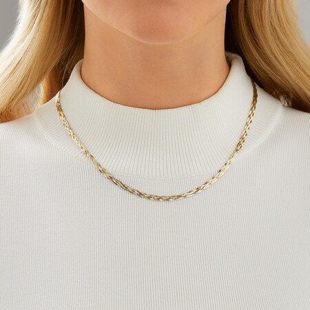 45cm (18") Fancy Chain in 10ct Yellow & White Gold 45cm (18") Fancy Chain in 10ct Yellow & White Gold