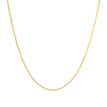 60cm (24") Hollow Belcher Chain in 10kt Yellow Gold