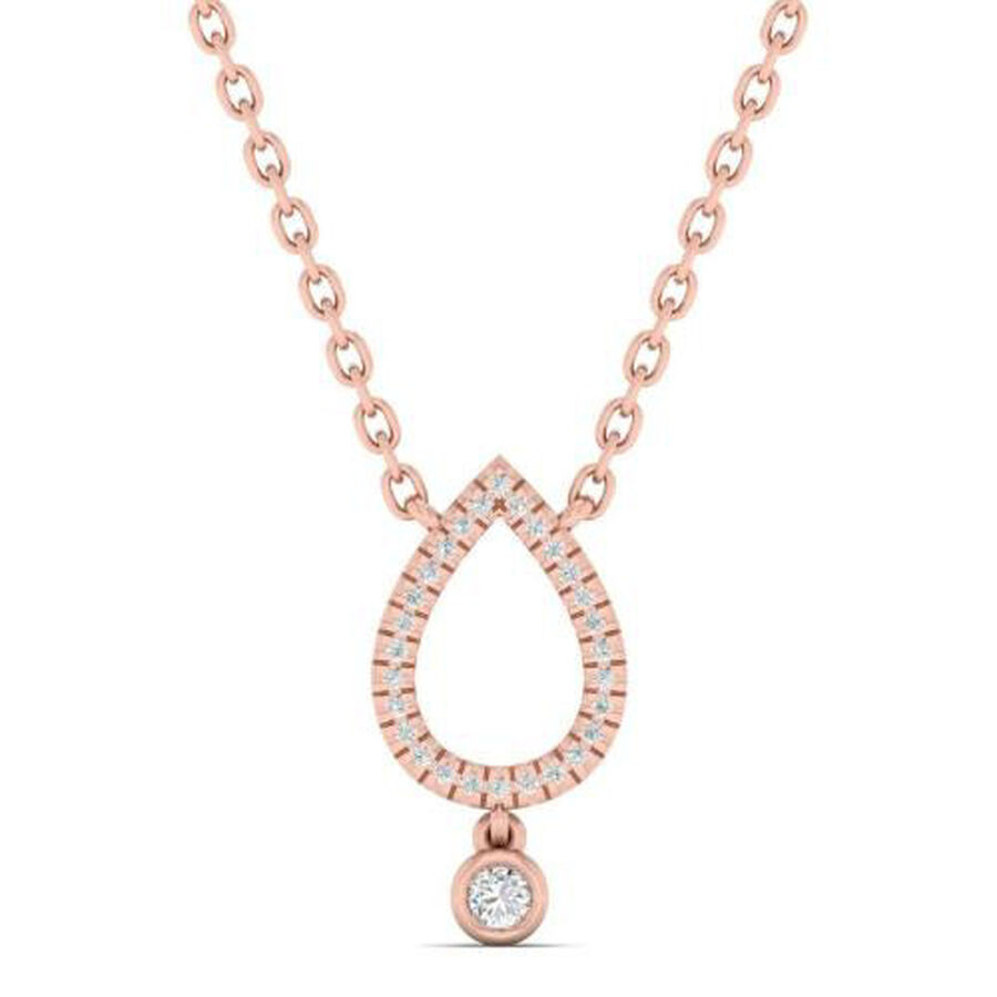 D necklace rose gold clearance