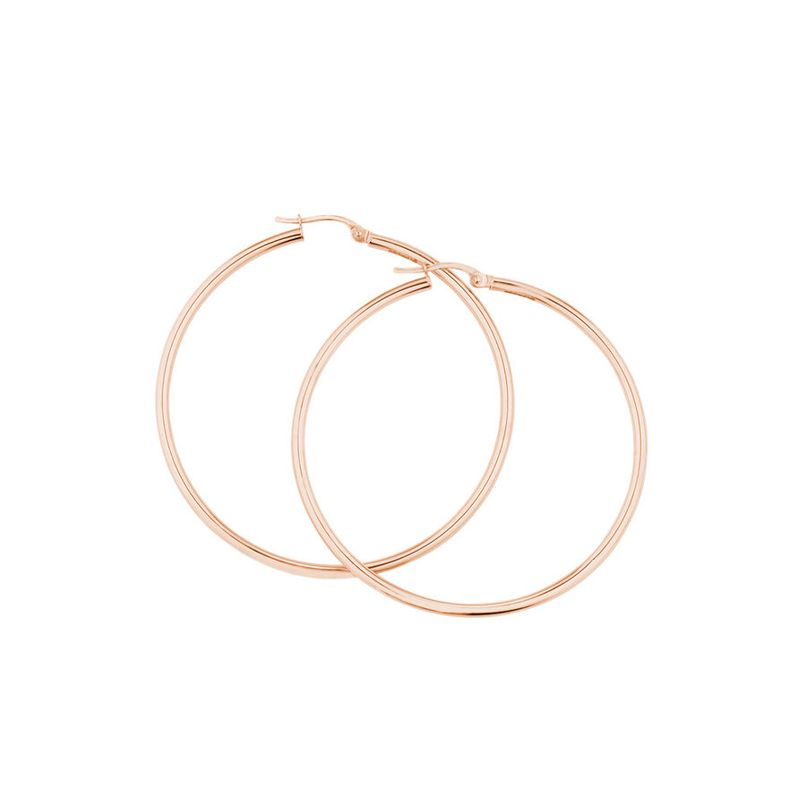 argos rose gold hoop earrings