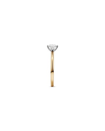 Michael Hill Solitaire Engagement Ring with a 0.70 Carat TW Diamond with the De Beers Code of Origin in 18kt Yellow & White Gold Michael Hill Solitaire Engagement Ring with a 0.70 Carat TW Diamond with the De Beers Code of Origin in 18kt Yellow & White Gold