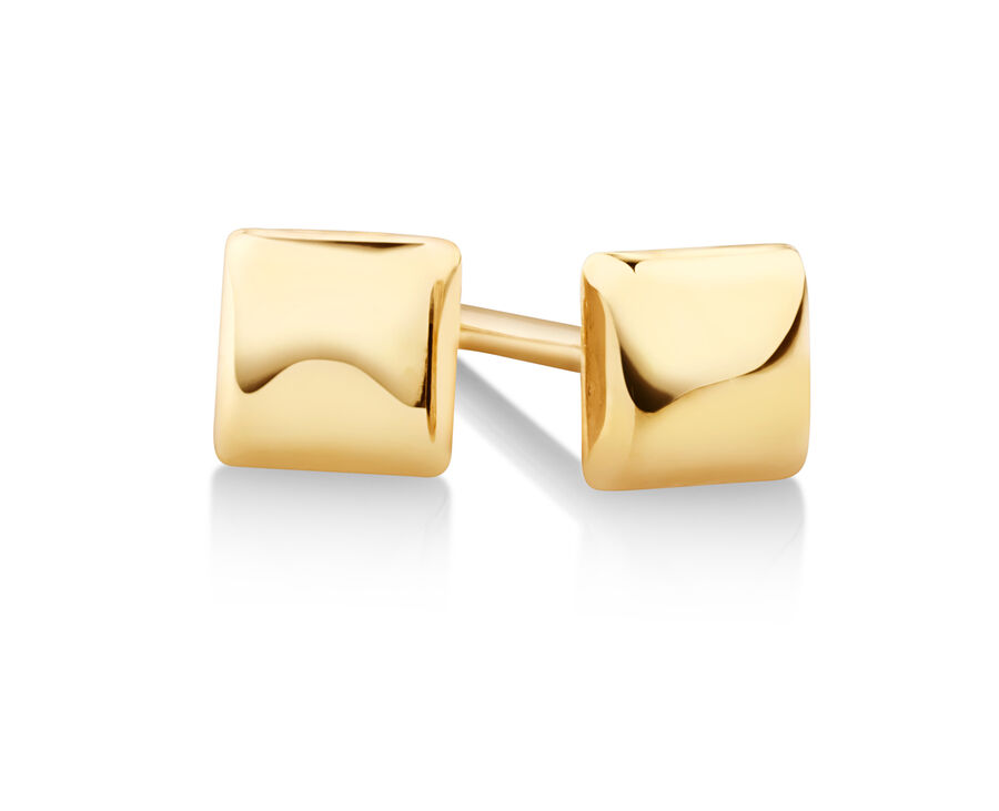 Square Stud Earrings in 10ct Yellow Gold