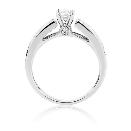 Engagement Ring with 3/4 Carat TW of Diamonds in 14ct White Gold Engagement Ring with 3/4 Carat TW of Diamonds in 14ct White Gold