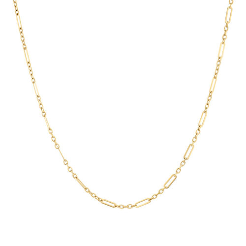 1.6mm Wide Paperclip 3 and 1 Chain in 10kt Yellow Gold