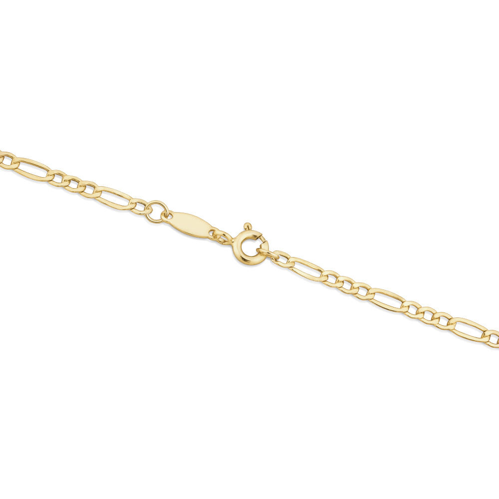 Hollow Figaro Chain in 10kt Yellow Gold