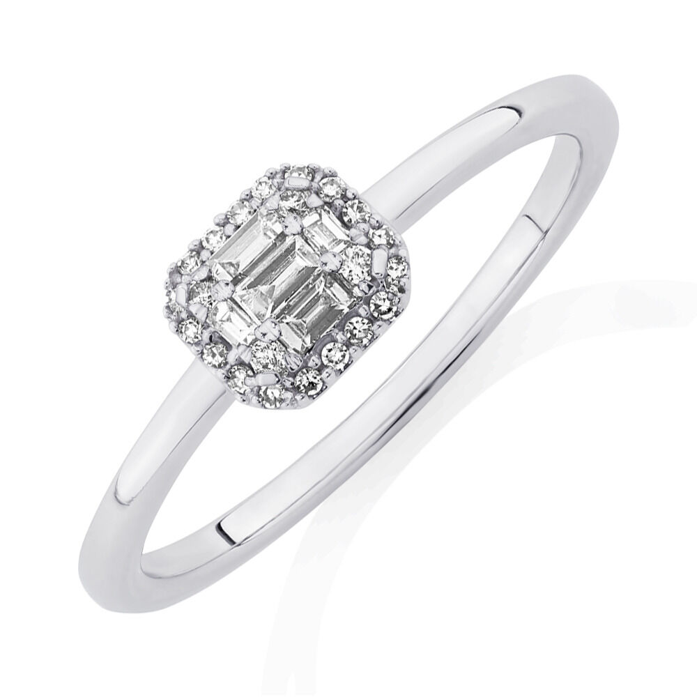 Evermore Promise Ring with 0.15 Carat TW of Diamonds in 10ct White Gold