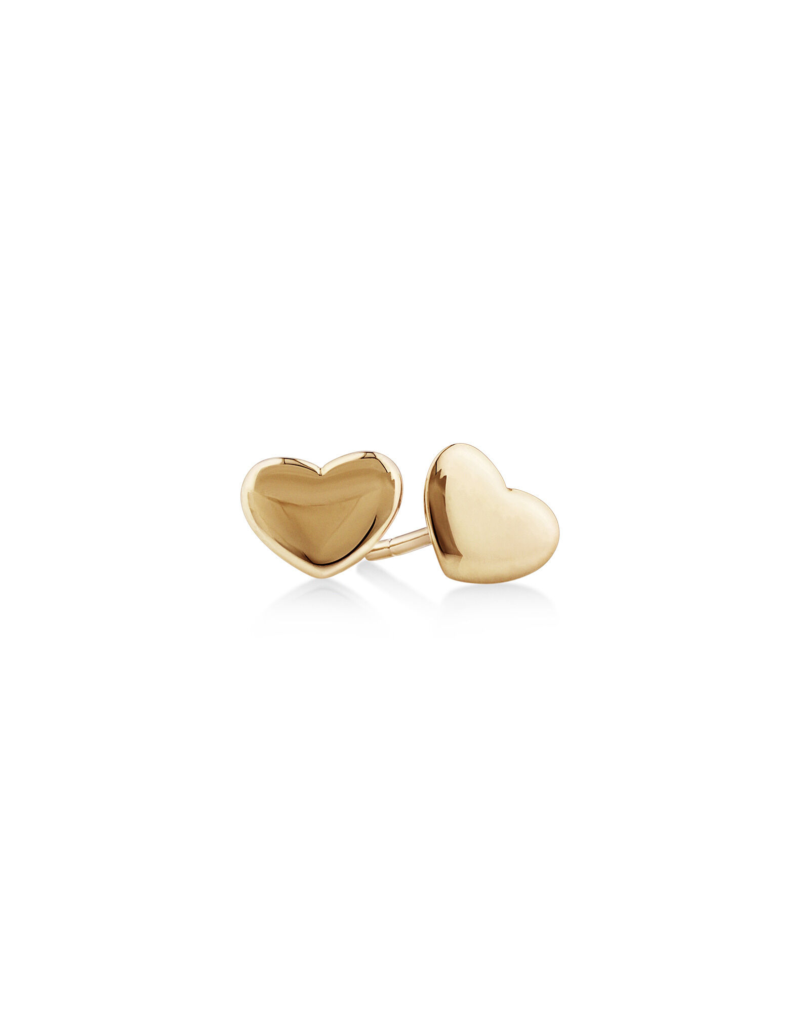White gold cheap heart stud earrings