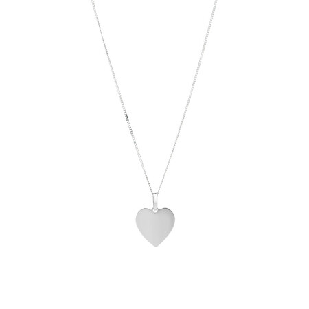 Heart Pendant with Chain in Sterling Silver