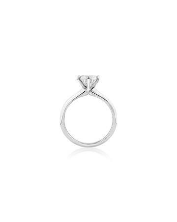 Certified Solitaire Engagement Ring with A 1 1/2 Carat TW Diamond in 18ct White Gold Certified Solitaire Engagement Ring with A 1 1/2 Carat TW Diamond in 18ct White Gold