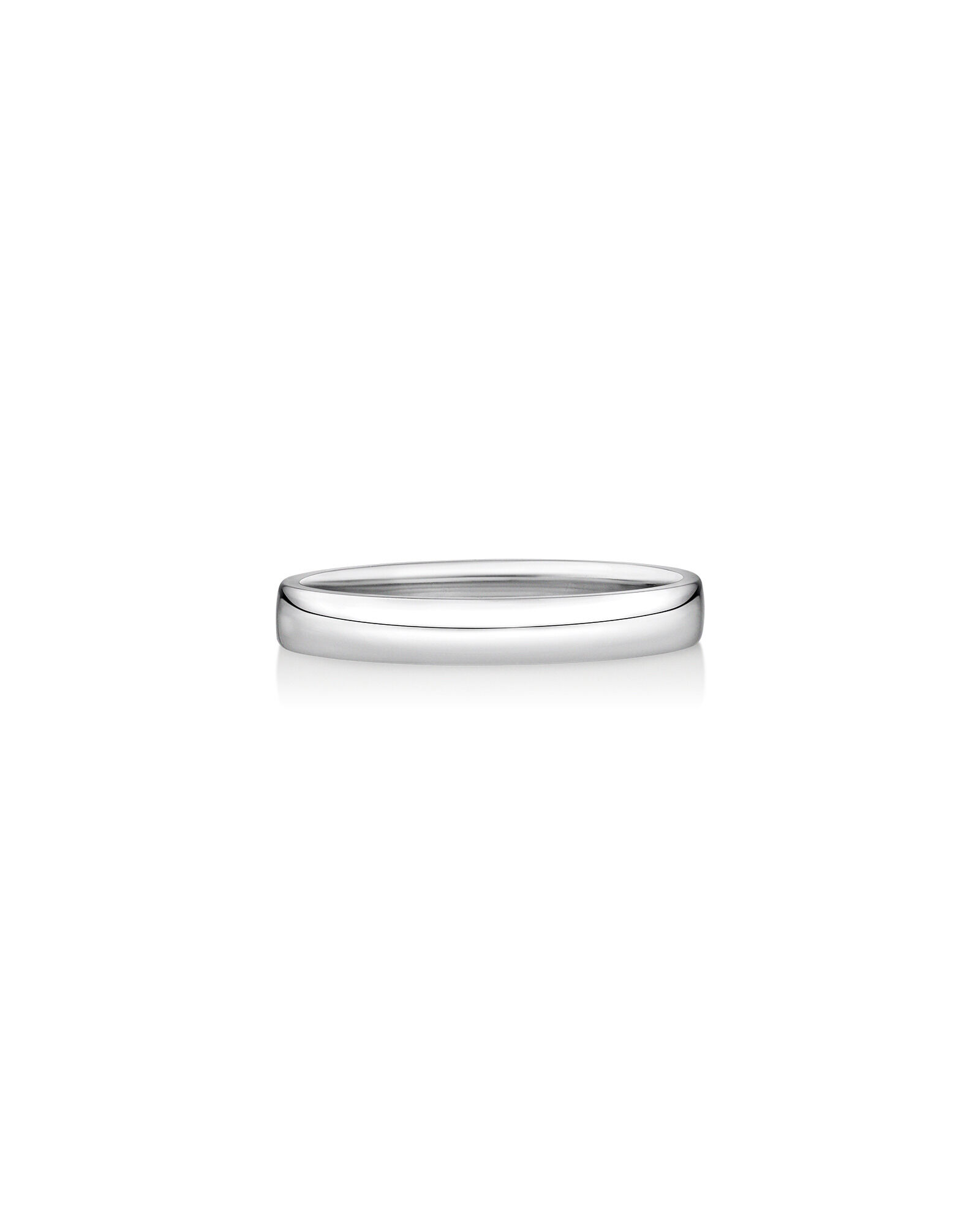 3mm Half Round Wedding Band in 10kt White Gold