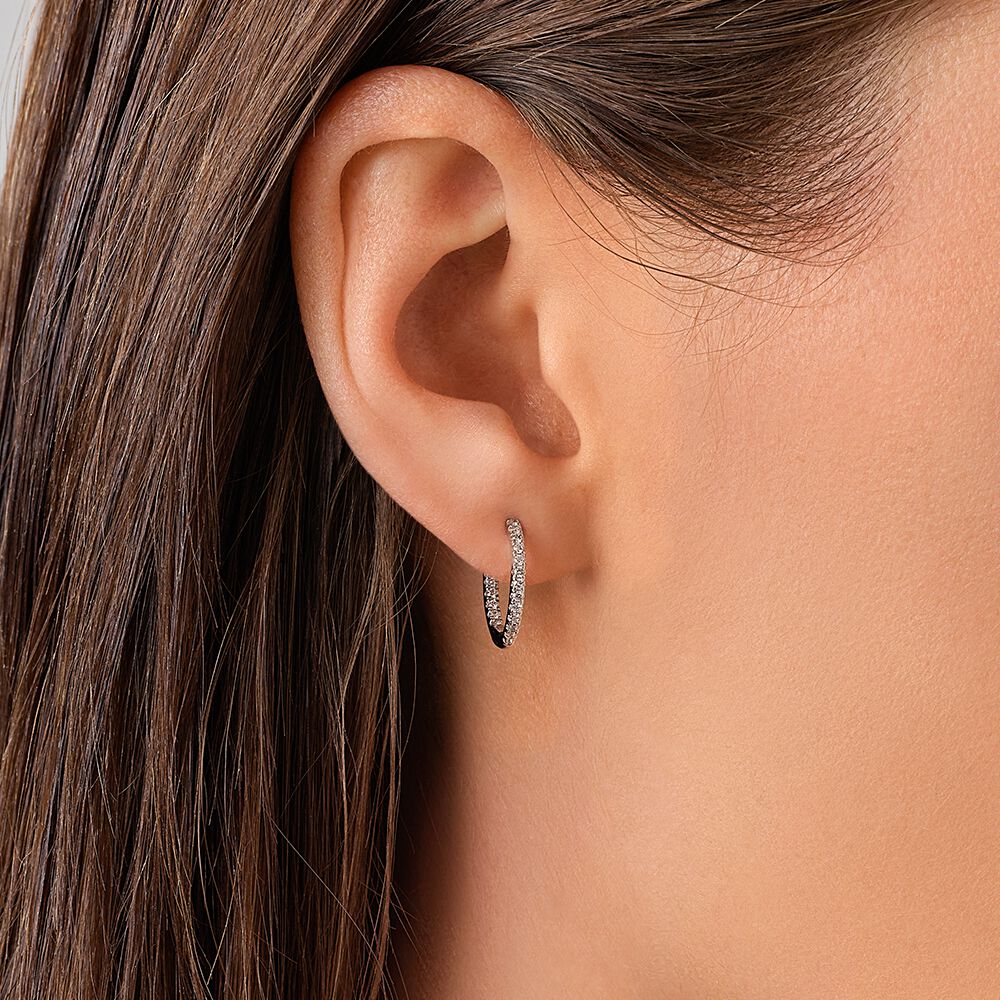7 carat diamond on sale hoop earrings