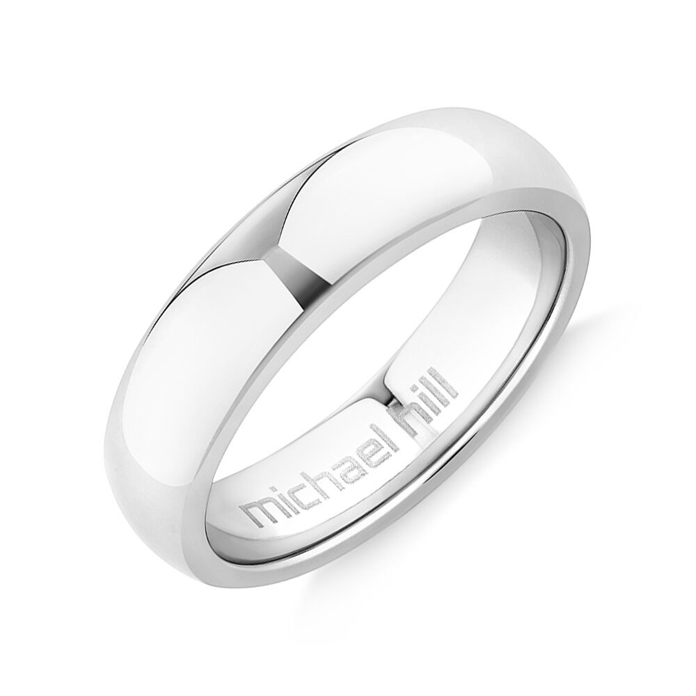 Men s Ring in Grey Sapphire Tungsten
